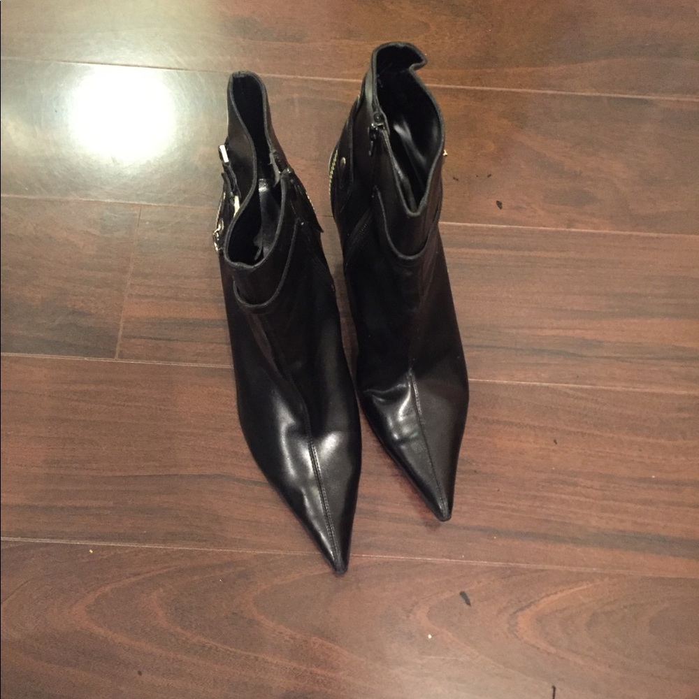 Black Pointed Toe Booties - image 3